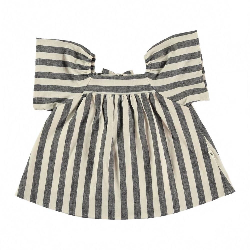 NEW PETIT INDI girl's striped dress in black & white